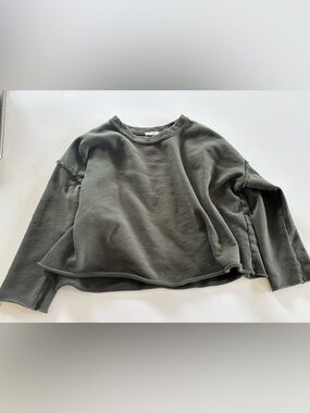 Eileen Fisher Olive Crewneck Sweatshirt